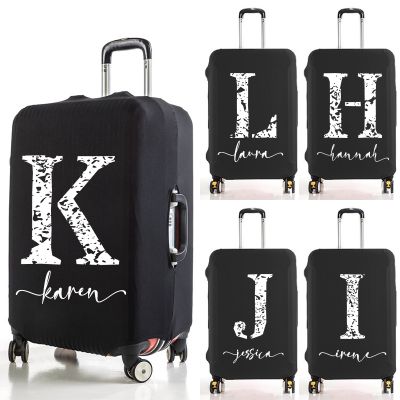 26 Customized White Spots Letter Luggage Cover Protective Cover Dust-proof Thicker Elastic Apply To 39; 39;18-32 39; 39; Travel Accessories