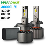 YHKOMS Canbus H4 H7 LED 4300K 8000K 30000LM LED Car Headlight H1 H8 H9 H11 9005 HB3 9006 HB4 LED Bulb Auto Fog Light 12V 24V