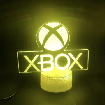 3D Game Icon XBOX 3D Illusion Lamp Gaming Room Desktop Setup LED Sensor  Lights Color Changing Switch Atmosphere Room Decoration