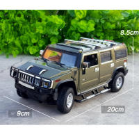 124 Hummer H2ล้อแม็ก D Iecasts รถของเล่นรุ่นจำลองสูงโลหะนอกถนนยานพาหนะรุ่นเก็บเด็กของเล่นสำหรับเด็ก