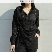 SALISA - SHIRT SLANT Buttercup Black