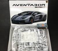 AOSHIMA 1/24 LAMBORGHINI AVENTADOR LP700-4 (FULL ENGINE DETAIL) SILVER (โมเดลรถยนต์ Model DreamCraft)