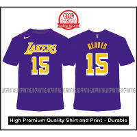 2023ใหม่ Lakers NBA Austin reaves #15เสื้อยืดคุณภาพพรีเมี่ยม CVC Cotton