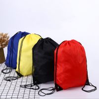 Riding Backpack Gym Drawstring Shoes Bag Clothes Backpacks WaterproofThicken Drawstring Belt Nylon Color Portable Sports Bag