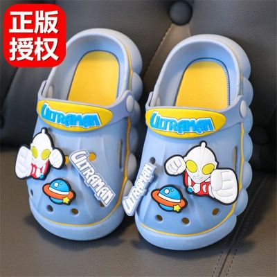 【Hot Sale】 [Genuine Altman] childrens slippers home baby non-slip little boy sandals and boys hole shoes outside