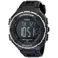 Timex Expedition Shock Xl Vibrating Digital Dial Black Resin Mens Watch T49950