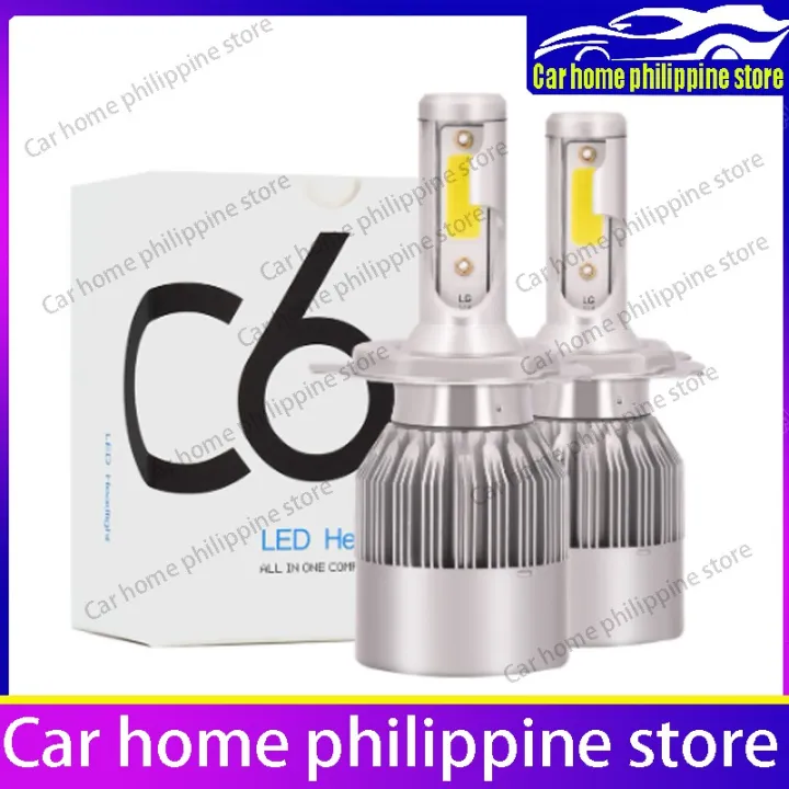 【COD】IN STOCK 2 pcs Original C6 LED Headlight H1 H4 H7 H11 HB4 7600LM