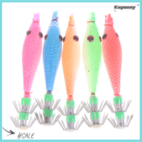 Kupanny Fishin Tackle 5ชิ้น7ซม. เครื่องจับปลาหมึก4 # ตะขอเหยื่อปลาหมึกนุ่ม