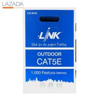 "ส่งทุกวัน"สายแลน LINK CAT5E UTP OUT DOOR LINK รุ่น US - 9045 ขนาด 305 ม. สีดำ "คุณภาพดี"