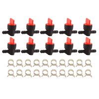 10PCS 494768 698183 Fuel Shut Off Valve with Clamp for 1/4 inch Fuel Line &amp; Stratton Lawn Tractor