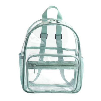 {Ready} โปร่งใสแบบลำลองเป้ยาง PVC กันน้ำกระเป๋าเก็บของกระเป๋านักเรียน