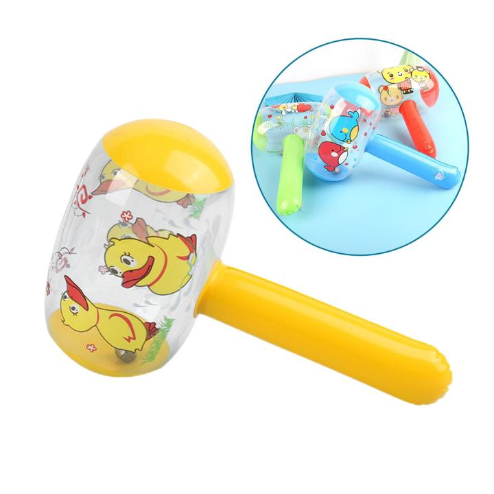 random-color-childrens-toy-inflatable-small-hammer-props-toys-water-pool-game-small-bell-inflatable-with-cartoon-hammer-balloon-y6r6