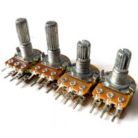 5PCS WH148 B1K B2K B5K B10K B20K B50K B100K B500K 3Pin Linear Potentiometer 15mm Shaft With Nuts And Washers