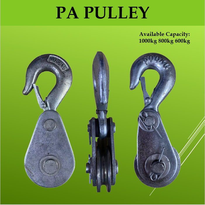 Pulley 600KG 800kg 1000kg mini pulley PA pulley Mini hoist double line ...