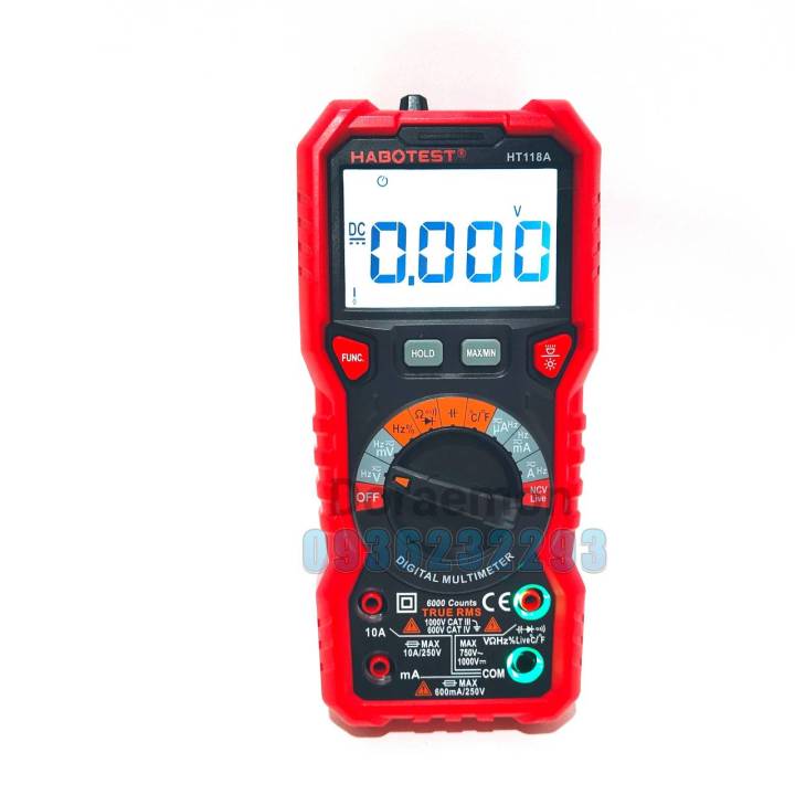 habotest-ht118a-new-2020-จอ-led-digital-multimeter-มิเตอร์วัดไฟดิจิตอลมัลติมิเตอร์-มิเตอร์ดิจิตอล-เครื่องมือวัดไฟดิจิตอล-มัลติมิเตอร์ดิจิตอล