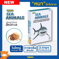 Toybies บัตรคำยักษ์ Sea Animals หนาเป็นพิเศษ ฉีกไม่ขาด ภาพจริง คมชัด ใบใหญ่ แฟลชง่าย 3 ภาษา ไทย จีน อังกฤษ