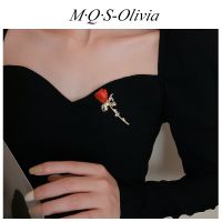 M·Q·S-Olivia   เข็มกลัดช่อดอกไม้ ประดับเพชรเทียม เพทาย ไฮเอนด์ เครื่องประดับแฟชั่น