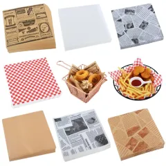 READY STOCK]50s ANTI-OIL PAPER BAG /FRIES BAG/WAFFLE PAPER BAG