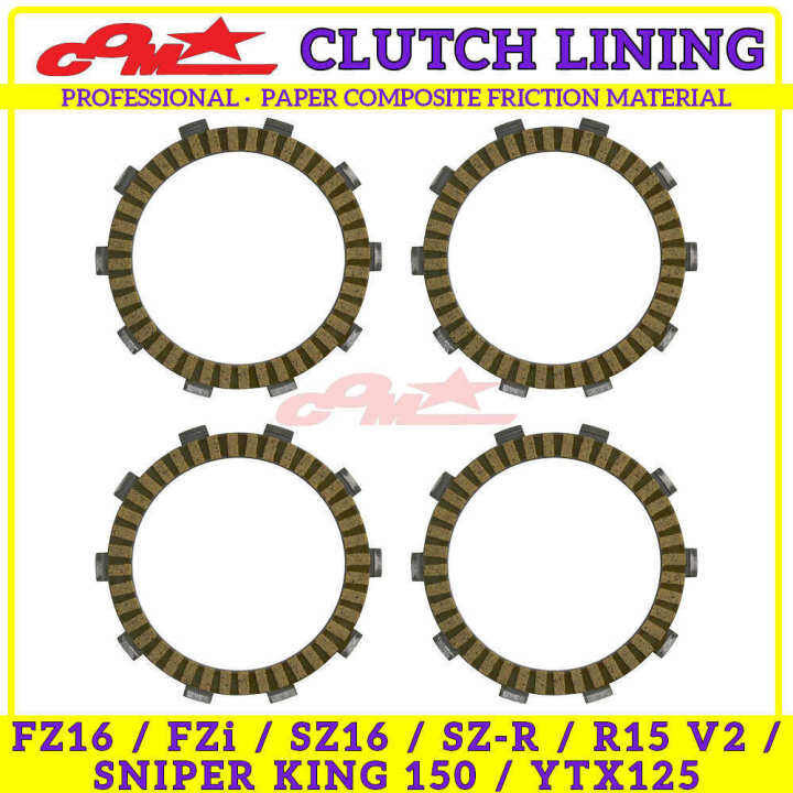 COMSTAR Professional Clutch Lining Set For FZ16, FZi, SZ16, YTX 125