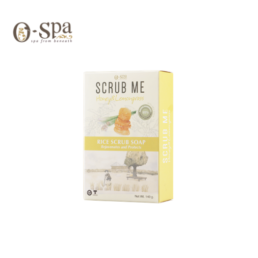 o-spa-natural-scrub-me-rice-scrub-soap-honey-amp-lemongrass-140g-โอสปา-สบู่สครับเม็ดข้าว-กลิ่นน้ำผึ้งและตะไคร้-ขนาด-140g