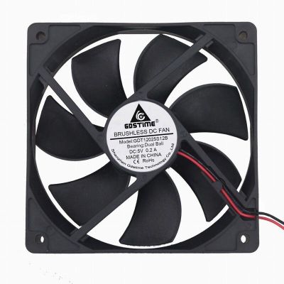 20 Pieces Gdstime 120mm x 25mm DC 5V Ball Bearing 120x120x25mm Computer PC Case Cooler Motor Cooling Fan 12cm 12025B 2Pin 0.2A Cooling Fans