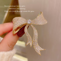 Brooches For Women Luxury Cubic Zirconia Bowknot Corsage Sweater Suit Pin Accessories Fine Jewelry Brooch Valentines Day Gift