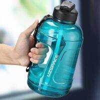 HOT14★ 2.3L 2000ขวดน้ำ Straw Clear ขนาดใหญ่ดื่มพลาสติกขวดเครื่องมือยิมเหยือก Tritan BPA ฟรีถ้วยกีฬา