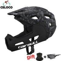 CAIRBULL 2022ใหม่หมวกคลุมเต็มหน้า DH MTB Capacete Cicli แม่กุญแจจักรยานสองล้อหมวกกันน็อกสำหรับการปั่นจักรยานจักยานเสือภูเขาผู้ใหญ่ขึ้นรูป