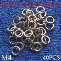 40 Pcs M4 304 Stainless Steel Kerang Pad Musim Semi Kunci Mesin Cuci Musim Semi Mesin Cuci Mesin Cuci Polos Elastis Gasket Aksesoris Hardware