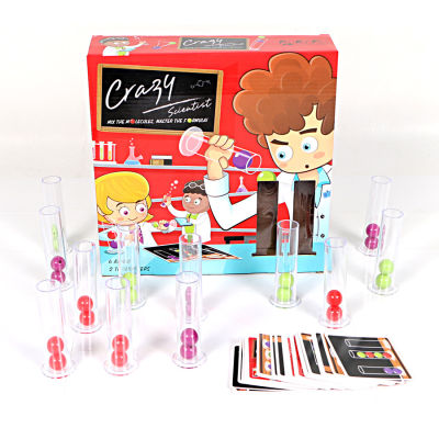 Crazy Scientist Board Game Test Tube Set การคิดเชิงตรรกะสำหรับเด็กทารกคำนวณการฝึกทักษะ English Version