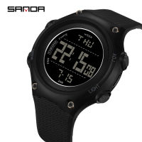 SANDA นาฬิกาทหารกันน้ำ Jam Tangan Sport สำหรับผู้ชาย,นาฬิกาดิจิตอลอิเล็กทรอนิกส์มัลติฟังก์ชันแฟชั่น