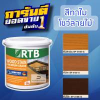 สี่ทาไม้สูตรน้ำ RTB เลือกสีและขนาดได้ สีไม้ สีไม้สัก สีไม้สักอ่อน สีโอ๊ค สีทาบ้าน RTB WOODSTAIN สีทาและย้อมไม้