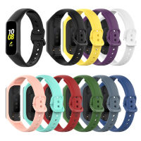 สีทึบสร้อยข้อมือซิลิโคนสมาร์ทสายคล้องอะไหล่ซัมซุง Galaxy Fit 2เหมาะสำหรับ Samsung Galaxy Fit2สายคล้อง Sm-R220สร้อยข้อมือเปลี่ยนสายซิลิโคน