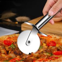 Stainless Steel Pizza Cutters with Toothed Double Wheel Pastry Roller Cutter Pizza Knife Cake Roller Wheel Kitchen Accessories