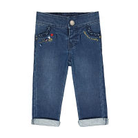 กางเกงยีนส์เด็กผู้หญิง Mothercare frill-pocket jeans - mid-wash VC006