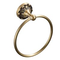 Antique Towel Ring Vintage Brass Luxury Bathroom Towel Rack Wall Mounted Towel Hanger for Bath Accessory