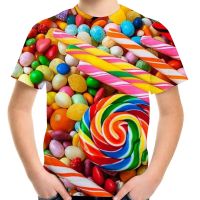 Summer Boy Girl Colorful Candy 3D Printed T-Shirt Children Teen 4-20Y Fashion Birthday Gift Tshirt Kids Cool Clothes T Shirt Tee