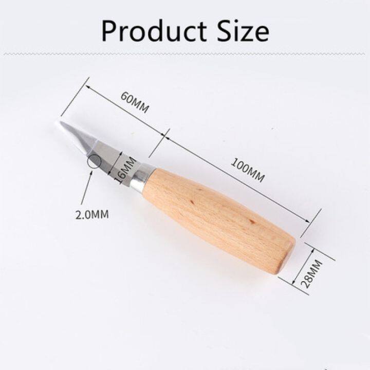 สิ่วแกะสลักไม้1ชิ้น-2ชิ้นเครื่องตัดสแตนเลสช้อนด้ามไม้แบบทำมือเครื่องมือภาพพิมพ์ไม้แกะสลักไม้