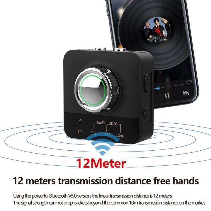 LDAC Bluetooth Audio Receiver 3D Stereo Surround Sound With Mic LDAC ...