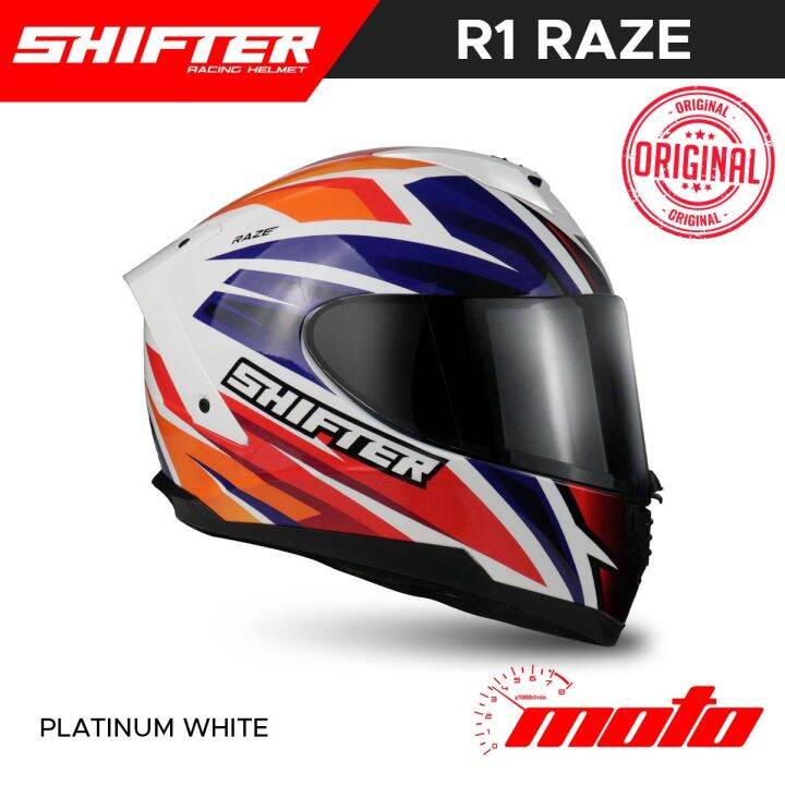 SHIFTER R1 Raze Full Face Dual Visor Helmet with Free Clear Lens Lazada PH