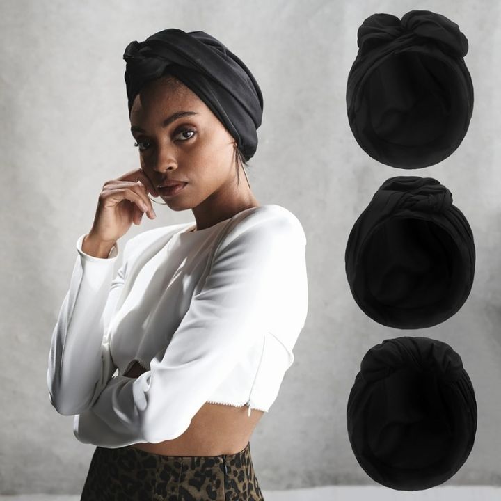 yf-bonnet-women-turban-pure-color-casual-lady-headscarf-hat-adult-fashion-cap-french-with-more-belt-method-spot-goods