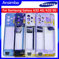 Ansimba สำหรับ S Amsung G Alaxy A32 4กรัม A325 A32 5กรัม A326กลางกรอบแผ่นที่อยู่อาศัยฝา F Aceplate ฝาจอแอลซีดีสนับสนุนด้านหน้ากรอบอะไหล่ซ่อม