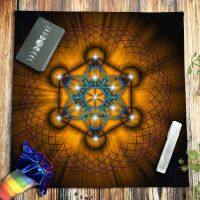 Corinada Sacred Geometry Velvet Tarot Tablecloth Metatron Cube Altar Cloth Spiritual Hexagram Crystal Pendulum Astrology Oracle Card Pads