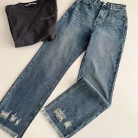 【Original】Jeans With Widened Legs Casual Denim Clothes Straight Tube Micro Flared Pants