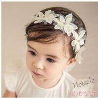 【hot sale】✴┇ C05 KIDSUP-Baby Girls Flower Princess White Floral Hair Ribbon Wedding Party Headband