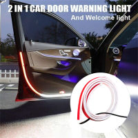 2/4pcs ไฟเตือนการเปิดประตูรถแฟลช LED ความปลอดภัย Anti Rear-end Collision Light Strips สีขาวสีแดงยินดีต้อนรับไฟกระพริบ 12V-Aluere