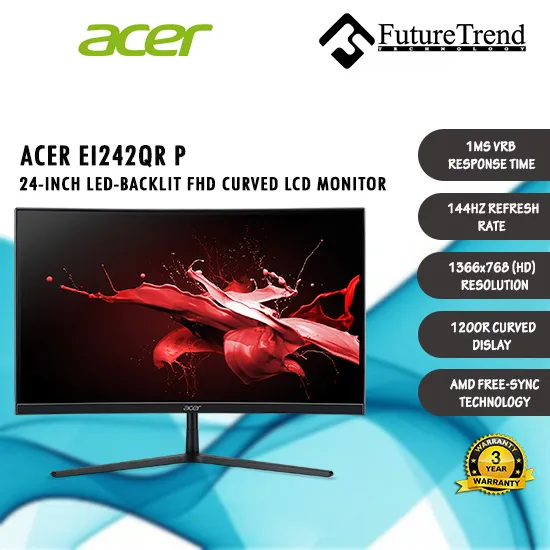 Acer EI242QR P 23.6" / 60cm Curved Full HD FreeSync LED Monitor Lazada