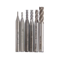 6ชิ้นขลุ่ยตัดกัด116 -14 นิ้วคาร์ไบด์ End Mill เราเตอร์บิตตรงก้านเครื่องมือกัดชุดเครื่องมือ CNC