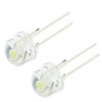 AGANESS ไดโอดโคมไฟลูกปัด3.0-3.2V 10ไฟ LED ชิ้นขาวน้ำเงินเขียวแดง0.5W โคมไฟ LED หมวกฟางไดโอดเปล่งแสง