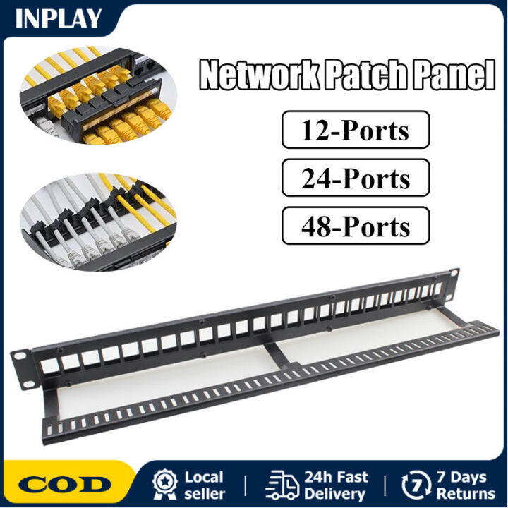 48 24 12 Patch Panel Blank Keystone Patch Panel,1U STP/UTP ,19 Inch ...